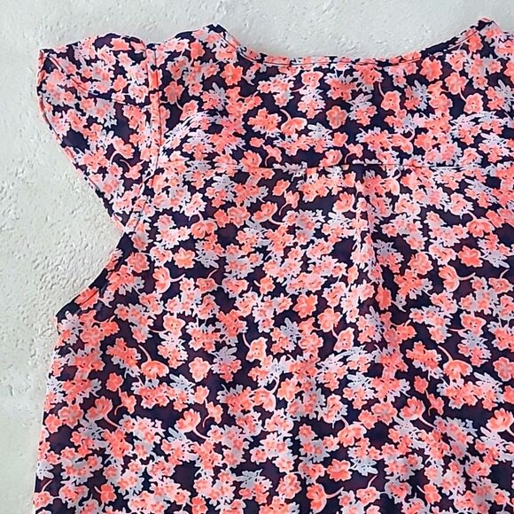 Gap Women's Small Cap Flutter Sleeve Floral Mutlicolor Romantic Girlhoodcore - Picture 15 of 16